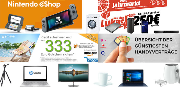 Highlight-Angebote: Die besten Schnäppchen am 10.09.2017