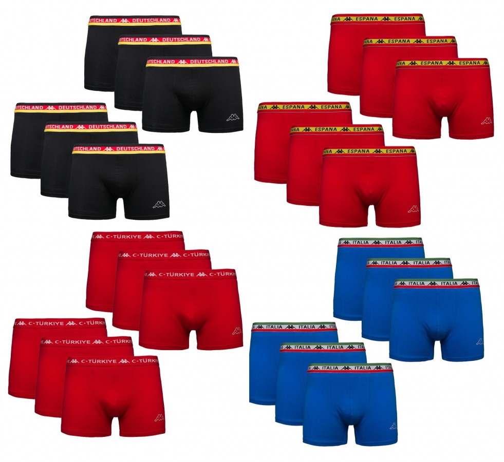 Kappa Boxershorts im 6er Pack für 10€ – verschiedene Modelle in Nationalfarben *UPDATE*