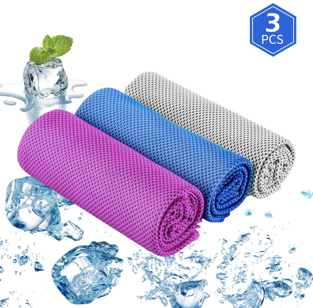 KUYOU 3 Pack Kühltuch Kühlhandtuch Set für 5,49 €