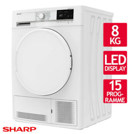 Wäschetrockner Sharp KD-GCB8S7PW9-DE für 259,90 EUR inkl. Lieferung
