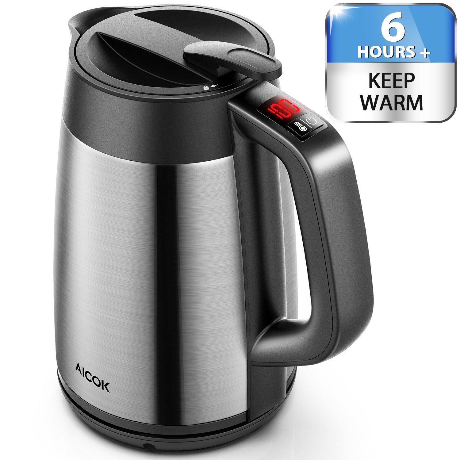 2 in 1 Teekanne and Isolierkanne Wasserkocher Edelstahl 1.7L für 34,98€ 