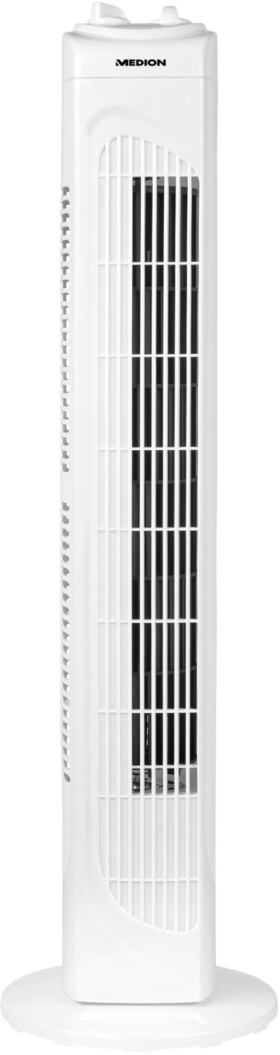 Medion MD 18164 für 25€ − Turmventilator in weiß , 45 Watt, 3 Stufen