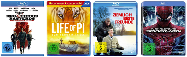 4 Blu-rays für 30€ bei Amazon
