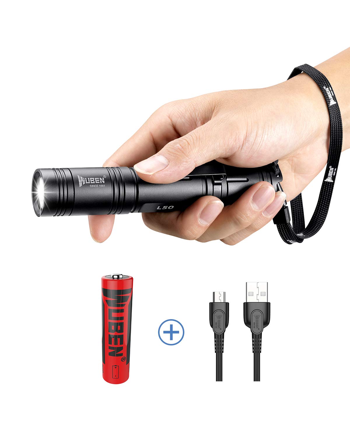 1200 Lumen LED Taschenlampe USB Wiederaufladbar Outdoor Wasserfest IPX8