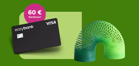 60€ Bonus geschenkt 💳 easybank Kreditkarte ohne Jahresgebühr