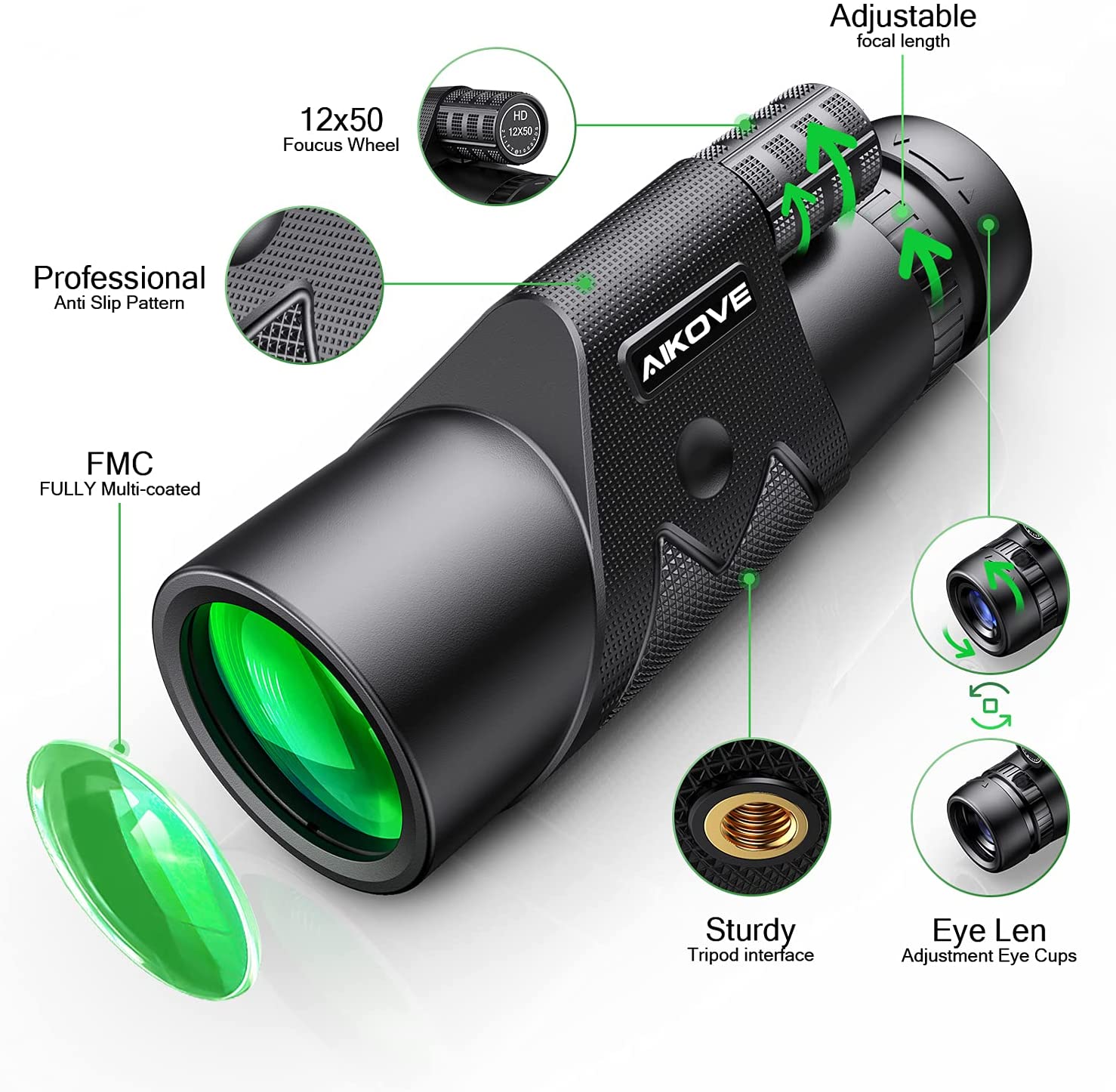 Befristetes Angebot--Monokular Teleskop 12x50 für €16,99 