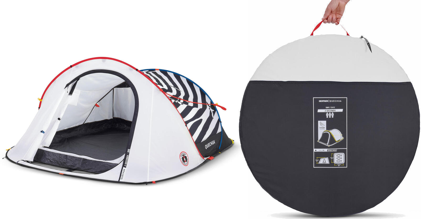 *Vorbei*Quechua 2 Seconds "Limited Edition Bretagne" für 54€ – Wurfzelt geeignet für 3 Personen