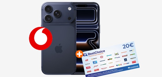 Insgesamt 120€ Bonus 🤑 Apple iPhone 17 Pro + mind. 105GB Vodafone-Allnet ab 44,99€ mtl.