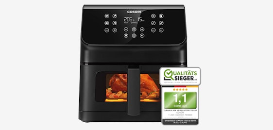 Cosori XXL Heißluftfritteuse für 95€ - 6,2L, Rapid Air Technologie, 12 Programme