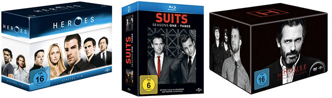 "Filmangebote eiskalt reduziert" Aktion bei Amazon - z.B. Suits Staffel 1-3 [Blu-ray] für 35€