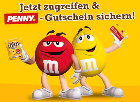 10€ Penny-Gutschein für 10€ bezahlte M&Ms bei Penny