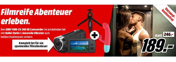 Spar- und Spaß-Set für Spielwiesenbesitzer 🛏️ - Sony Camcorder, Amorelie-Vibrator und Rollei-Stativ für 189€