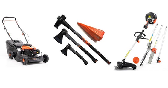 20% Rabattgutschein auf Fuxtec bei ebay - z.B. 4er Axt-Set mit Beil, Spalthammer, Spaltaxt und Spaltkeil für 39,20€