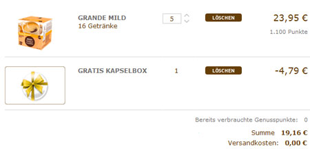 Dolce Gusto Kapseln für 0,20€ pro Stück *UPDATE*