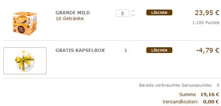 Dolce Gusto Kapseln für 0,20€ pro Stück *UPDATE*