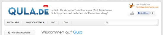 qula.de - Amazon Warehouse Deals finden und Preisalarme erstellen
