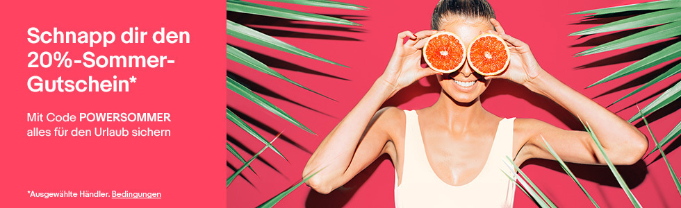 20%-Sommer-Gutschein bei eBay - gültig für Fashion, Sport, Beauty und PKW-Anhänger