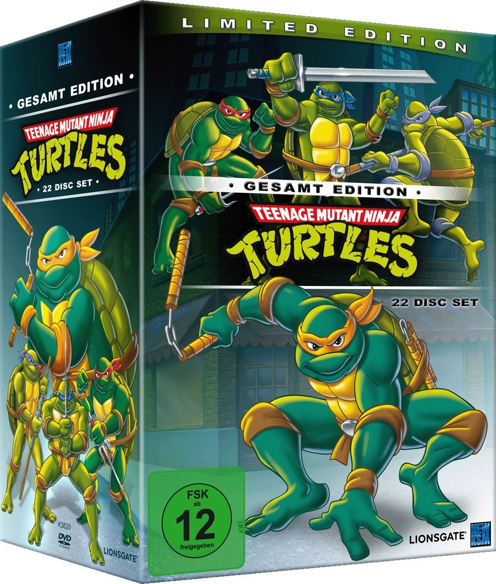 Teenage Mutant Ninja Turtles Komplettbox für 30€ – mit 22 DVDs