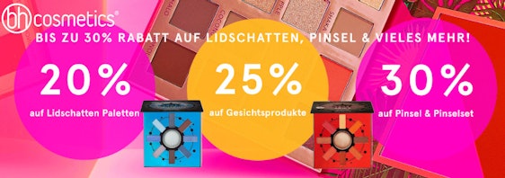 BH Cosmetics: Gratis Mini Zodiac Palette nach Wahl ab 25€ MBW + bis zu 30% Rabatt auf Make-Up Favoriten