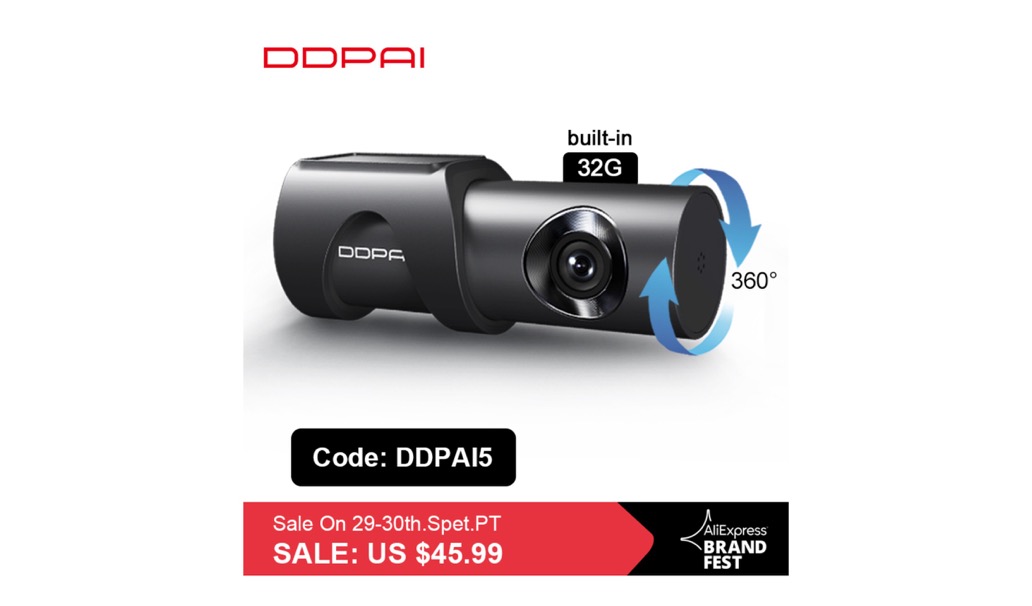 NUR 2 Tage! DDPAI Unfalldatenspeicher mini 3--52% Rabatt mit Gutscheincode "DDPAI5"