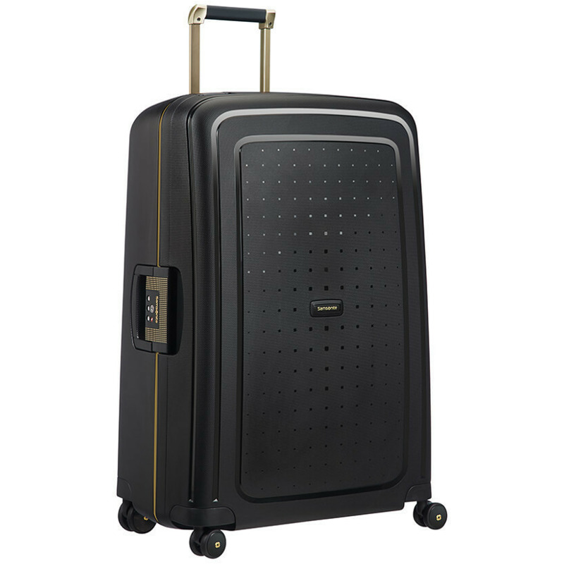 Samsonite S&amp;#039;Cure DLX Spinner 75 cm black/gold deluscious 27% günstiger