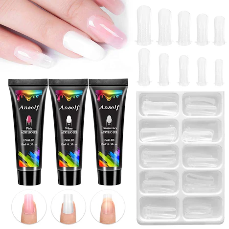 Poly Gel Builder Set Nagelverlängerung mit 100 Stücke