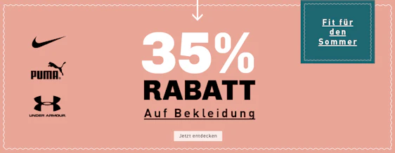35% Rabatt auf Kleidung bei MySportswear - z.B. günstige Jogginghosen und Trainingsshirts