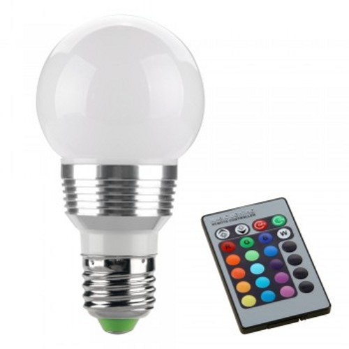 RGB LED E27 Lampe Strahler 3W mit Fernbedienung für 8,51€ inkl. Versand