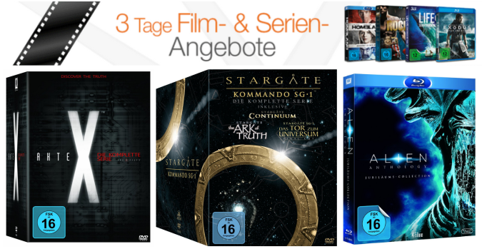 3 Tage Film- und Serienangebote bei Amazon - z.B. Akte X Komplettbox für 40€ oder Stargate Kommando SG-1 für 50€ *UPDATE*