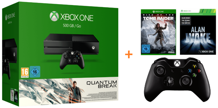 Xbox One Bundle für 349€ - 500GB Version + 2. Controller + Quantum Break + Rise of the Tomb Raider + Alan Wake *UPDATE*
