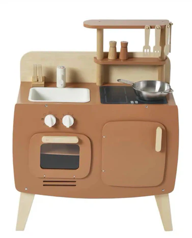 Vertbaudet Kochnische aus Holz, Karamell-Design TU Spielzeug für 24,99€(statt 104€)