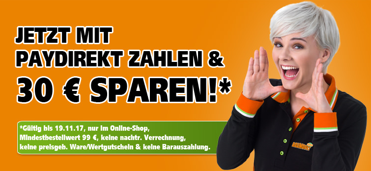 30€ Rabatt bei Globus Baumarkt ab 99€ MBW – bei Zahlung mit Paydirekt