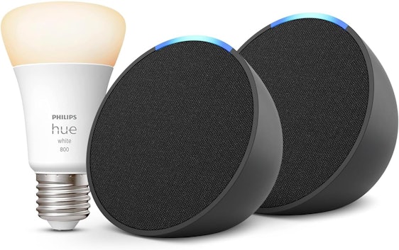 Smart Home-Einsteigerpaket 💡 2x Amazon Echo Pop + Philips Hue White Smart Bulb für 40€ - Funktionert mit Alexa