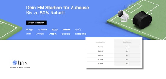 tink Gutschein zur EM beim Einkauf ab 299€