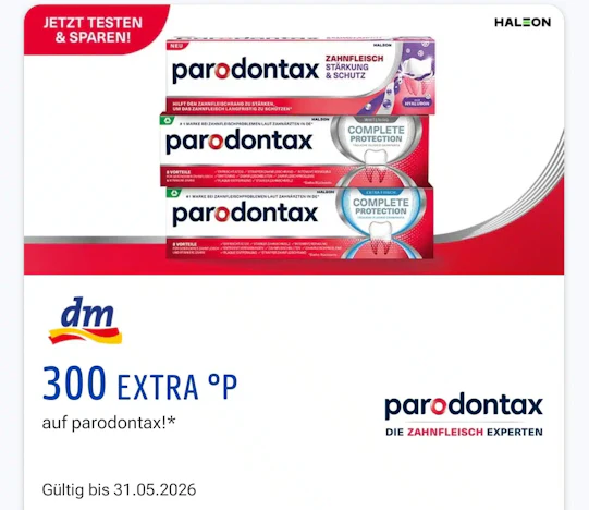 Parodontax gratis durch Cashback und PayBack