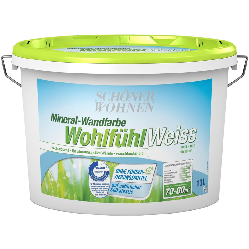 Schöner Wohnen Innenfarbe Wohlfühlweiß 10 l weiß mit 52,44€ Ersparnis