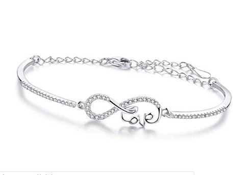 Armband Infinity aus 925 Sterling Silber mit LOVE für 18.55 euro stat 26.50 euro