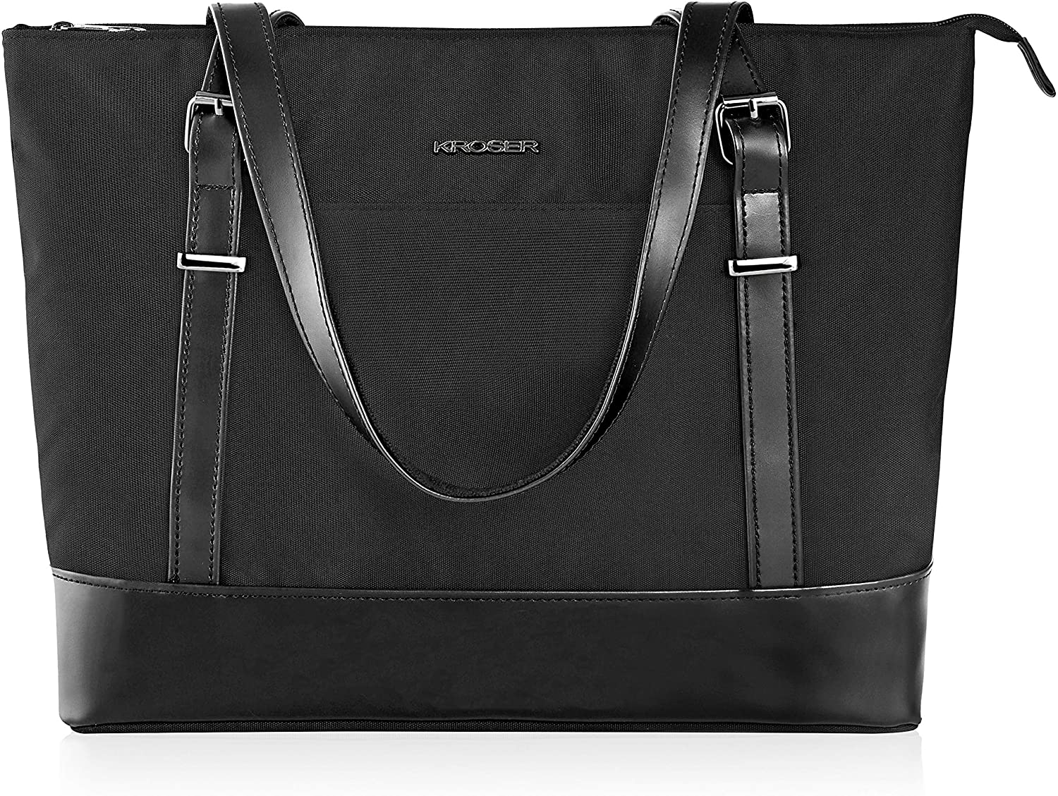  KROSER Laptop Damen Handtasche Schwarz Handtaschen 15,6 Zoll 