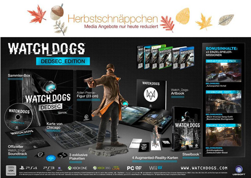 Amazon Herbstschnäppchen: Blu-rays, DVDs &amp; Games reduziert - z.B. Watch Dogs: Dedsec Edition [PS4] für 65€