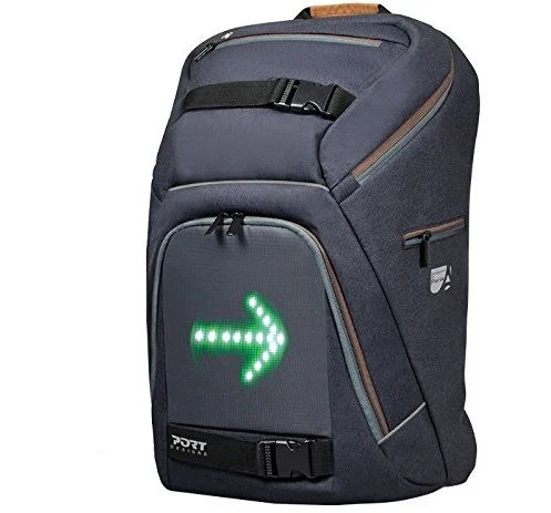 Port Design Notebookrucksack GO LED für 69€ - Schutz für Radfahrer durch eingebaute LED Signalanzeige