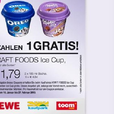 Mit Coupon: 1 Ice Cup kaufen, 1 Ice Cup gratis dazu