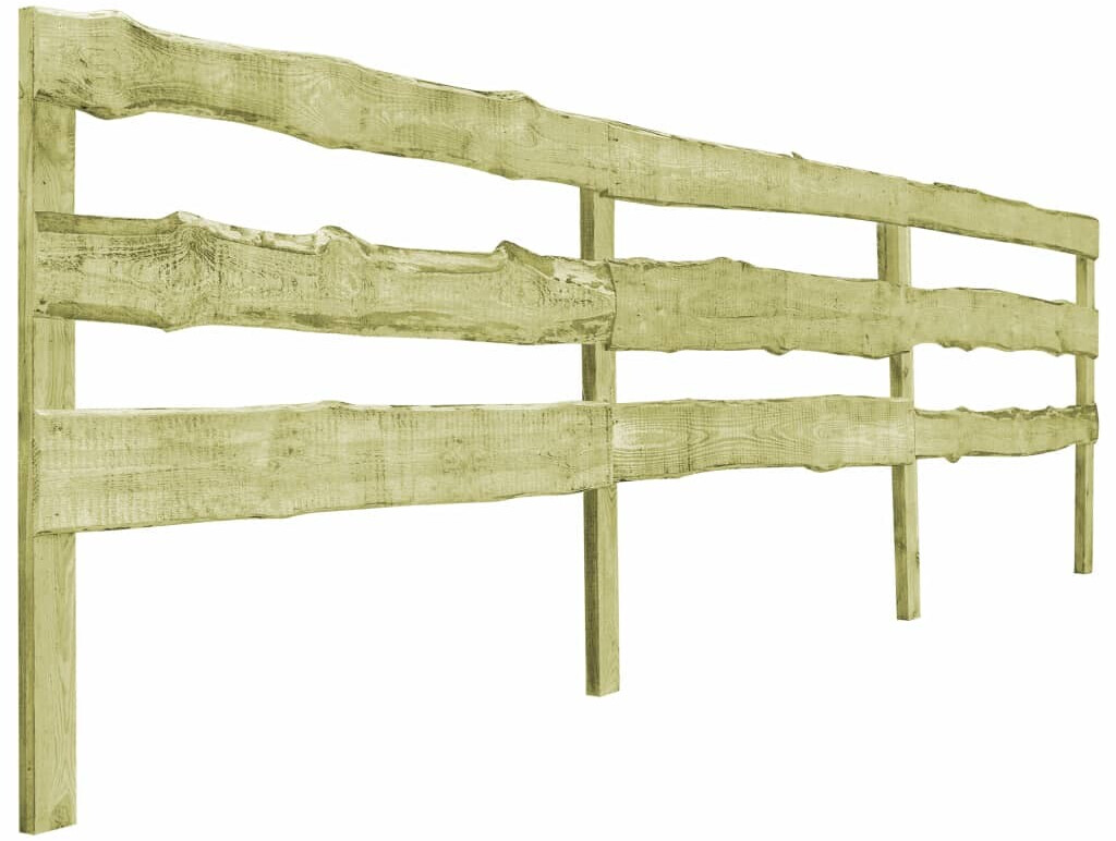 Aktion: vidaXL 3-Querlatten-Gartenzaun Kiefernholz 120×510 cm (44943) für nur 35,98€ statt 105,89€