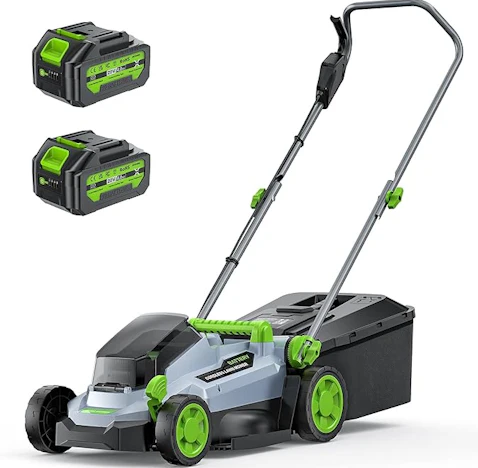 ETOOLAB Akku-Rasenmäher 40V, 33 cm, Brushless, bis 280 m², für Gärten | Mit 2×4,0Ah Akkus und Ladegerät, 30L Fangkorb