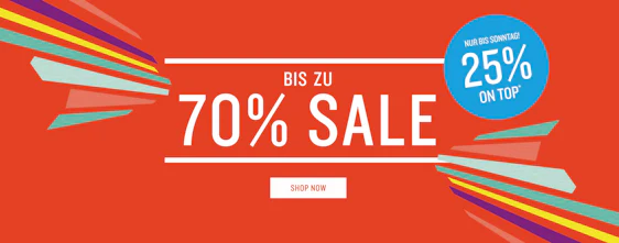 70% Rabatt im Sale bei Tom Tailor - jetzt mit 25% Extra-Rabatt auf reduzierte Artikel