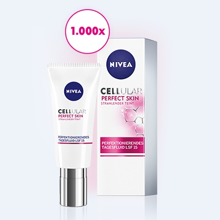 Gratis: 1000 Nivea Cellular Perfect Skin - Tagesfluid im Wert von 14€