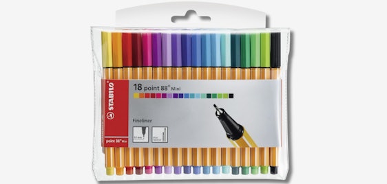 18er-Pack Stabilo Mini Fineliner für 10€ – mit 18 verschiedenen Farben