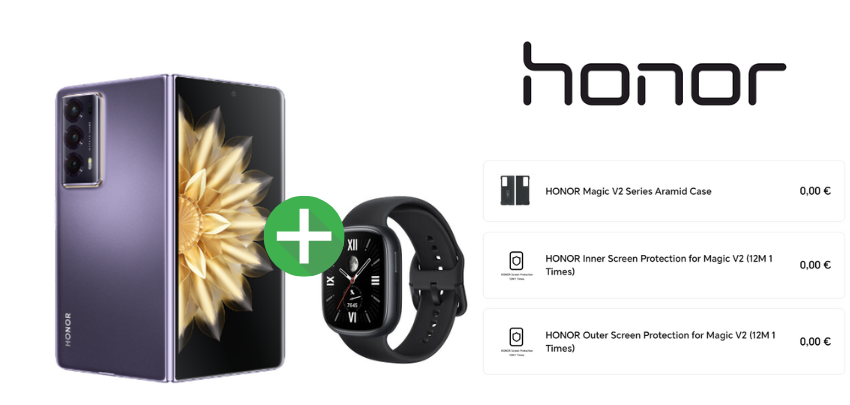 Neuheit zum Hammerpreis 💣 HONOR Magic V2 &amp; HONOR Watch 4 BT für nur 1.699,91€