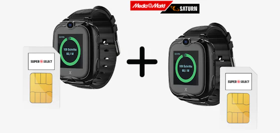 2x Xplora XGO2 Kinder-Smartwatch - mit 3 GB o2 Allnet-Flat + 2. SIM-Karte für Datenvolumen » nur 5,99€ mtl.