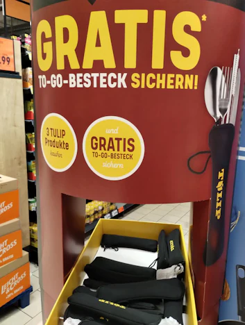 Gratis To-Go-Besteck bei Kauf von 3 Tulip-Produkten lokal (nur?) bei Kaufland