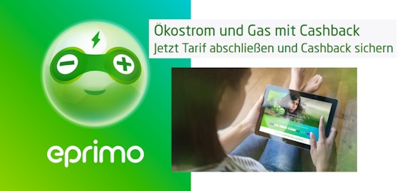 eprimo: Ökostrom & Gas jetzt mit 30€ Cashback 💡